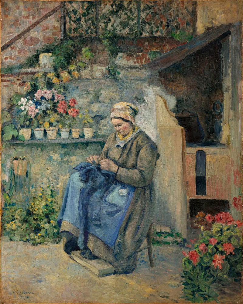 Äiti Jolly korjaava - Camille Pissarro