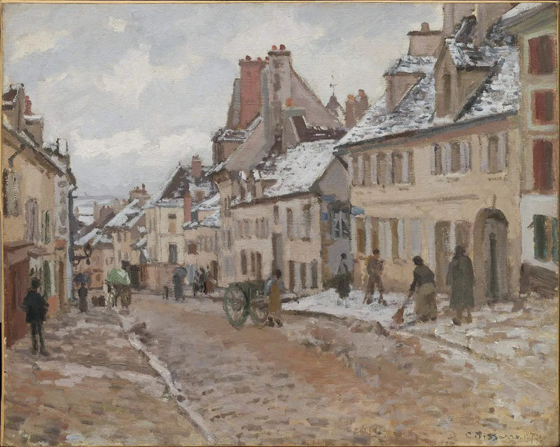 Pontoise, Gisorsin tie talvella - Camille Pissarro