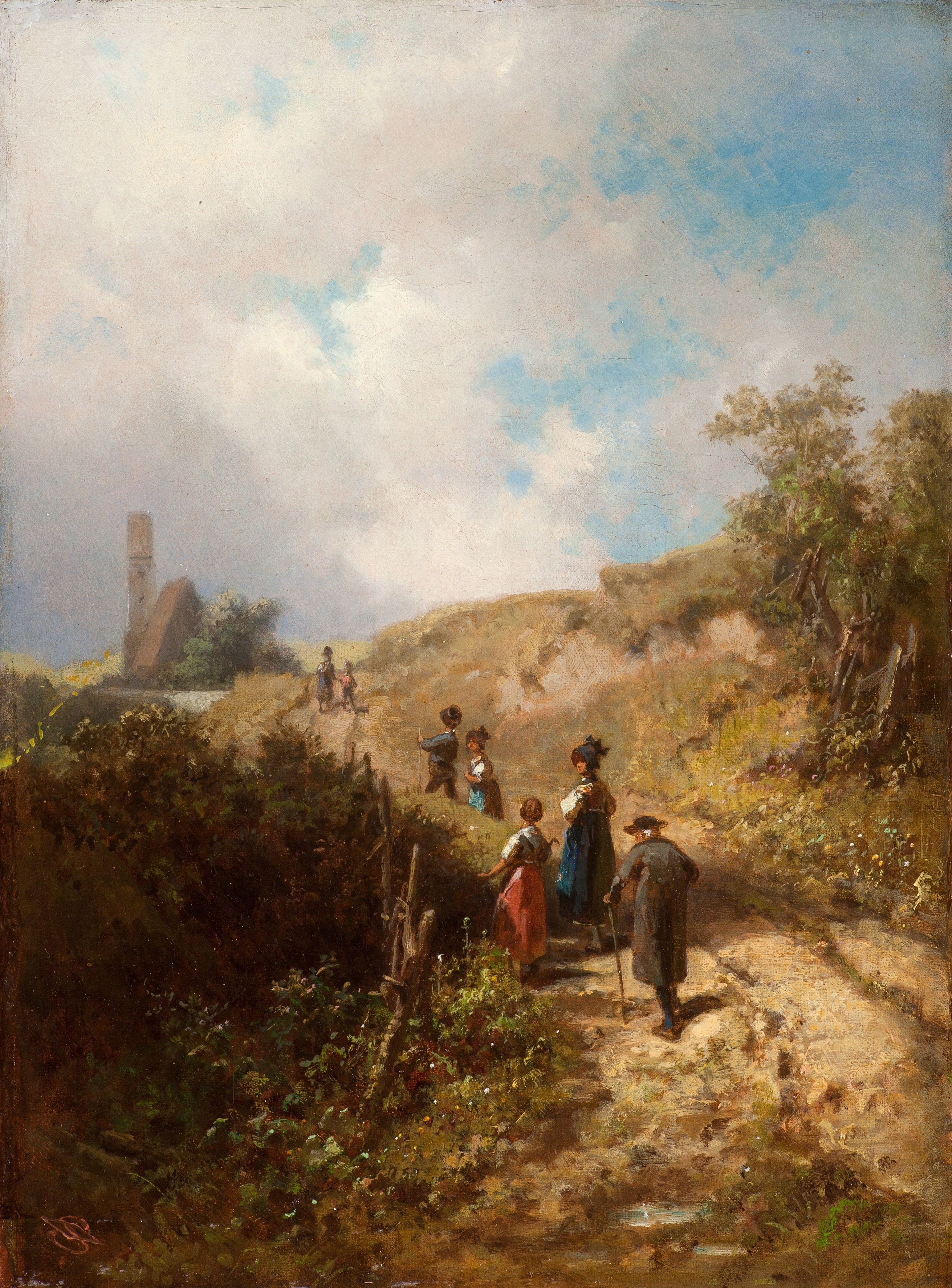 Tie kirkolle - Carl Spitzweg