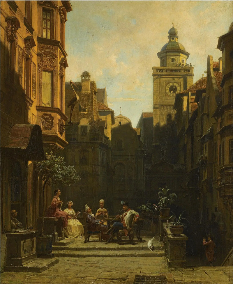 Jutteluhetki - Carl Spitzweg