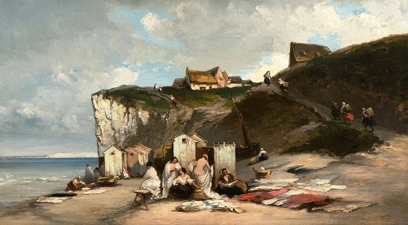 Naisen kylpy Dieppessä II - Carl Spitzweg