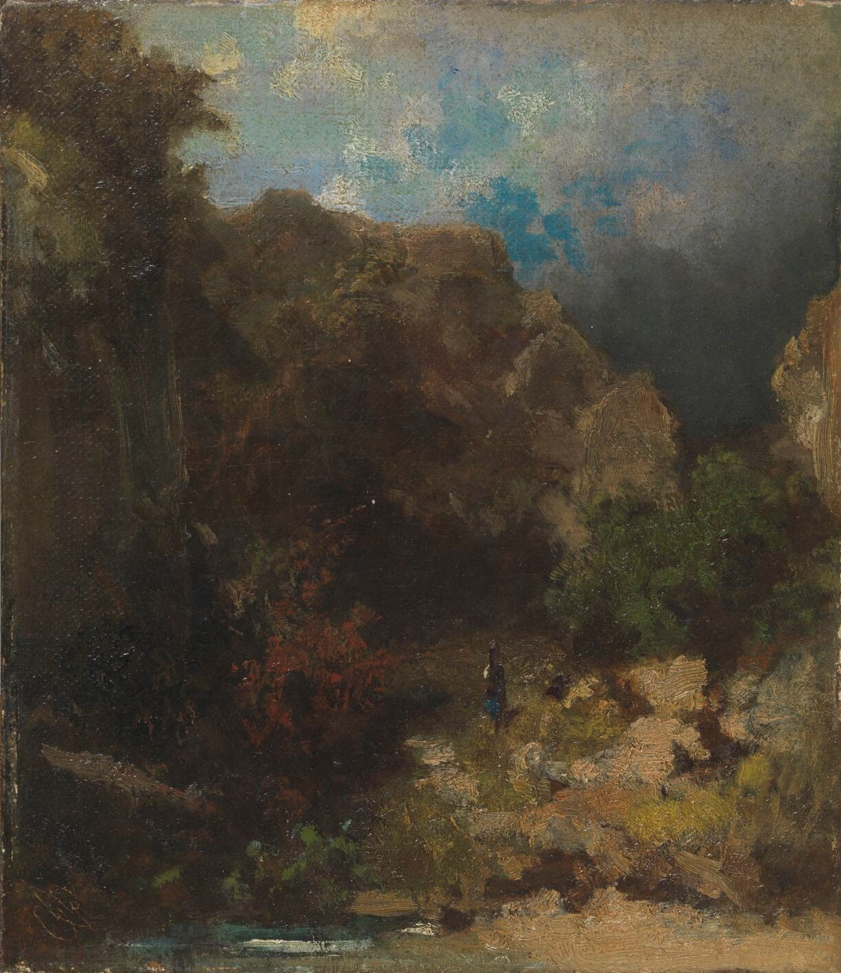 Maitotyttö vuoristometsässä - Carl Spitzweg