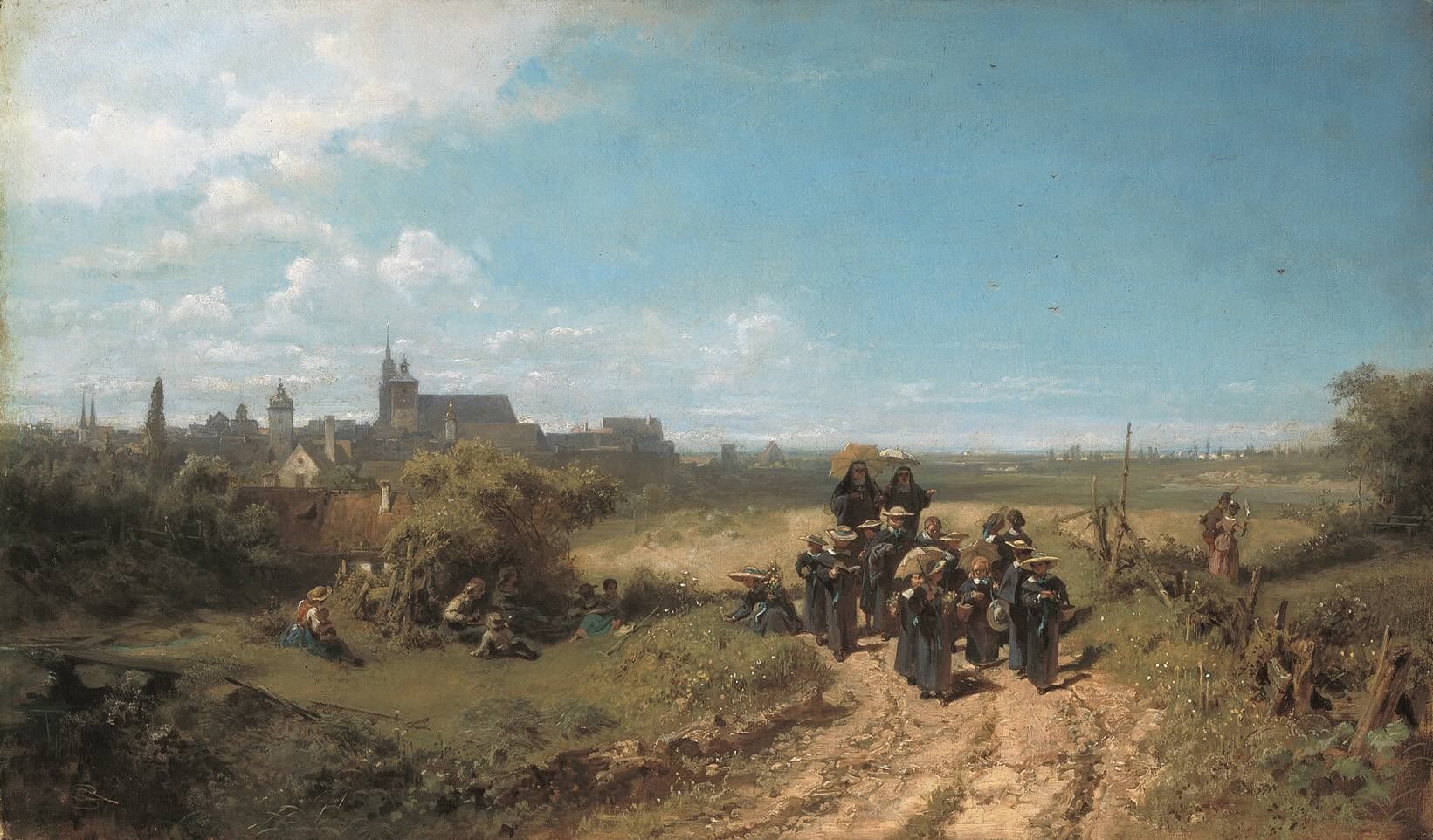 Luostarin kävely - Carl Spitzweg