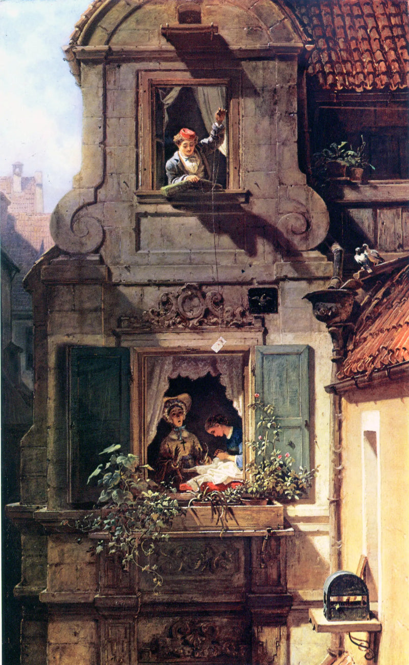 Rakkauskirje, joka saatiin kiinni - Carl Spitzweg