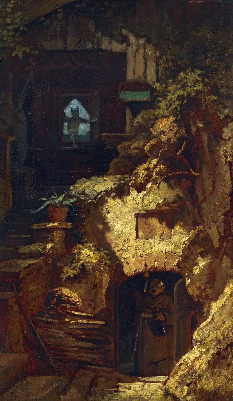 Erakko ja paholainen - Carl Spitzweg