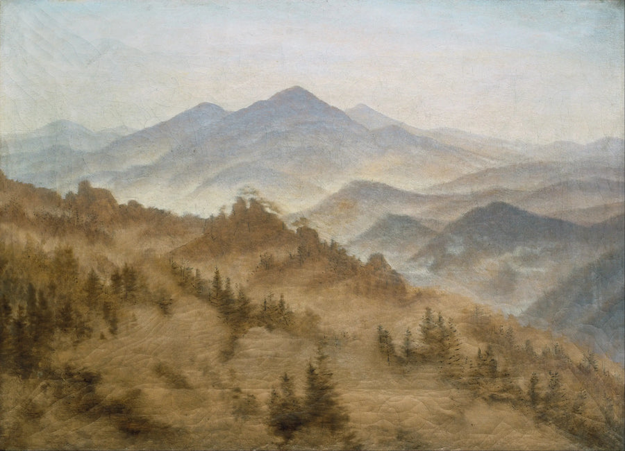 Maisema Mont Rose -vuoresta Boheemiassa, Sveitsi - Caspar David Friedrich