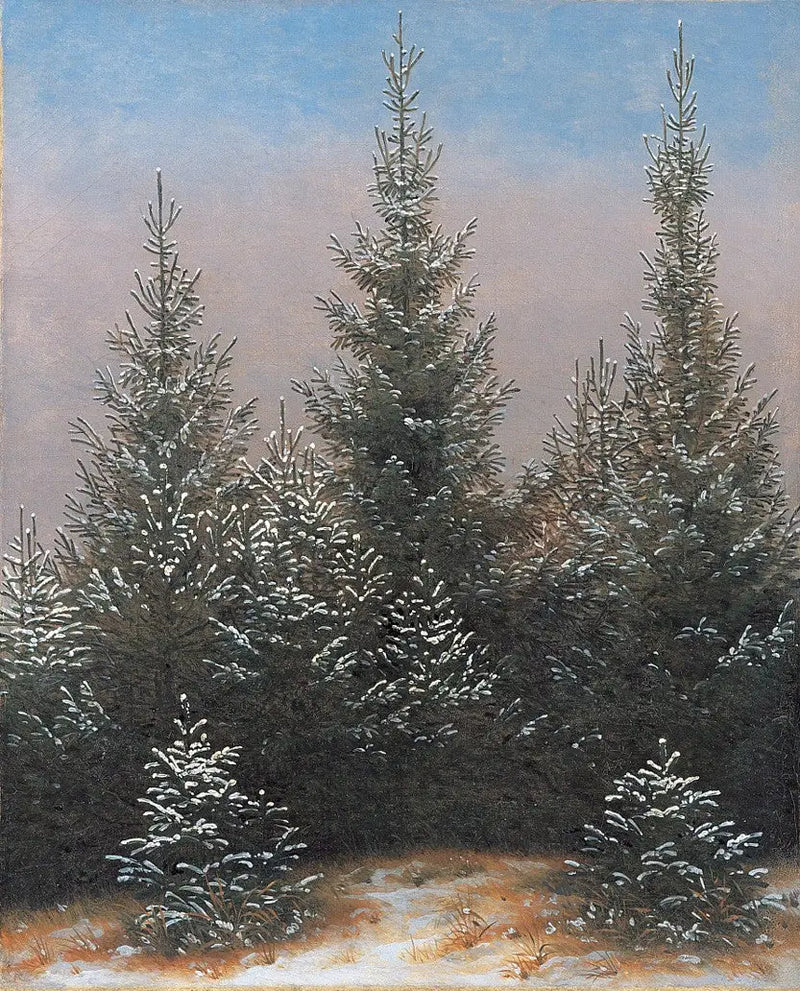 Maustetakkia lumessa - Caspar David Friedrich