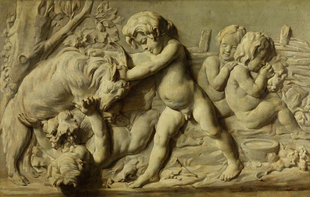 Nature morte représentant le bas-relief Automne de Bouchardon - Jean Siméon Chardin - Alpha Reproduction