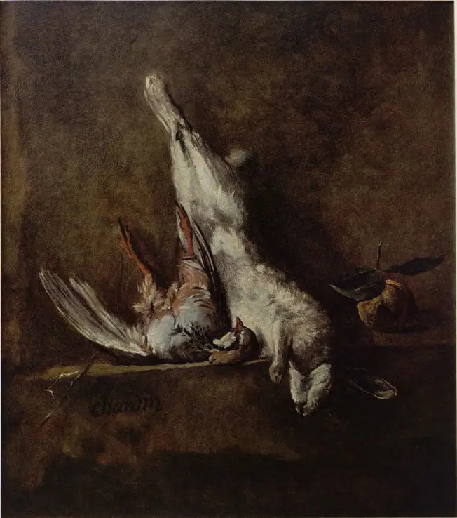 Still life with rabbit and partridge - Jean Siméon Chardin