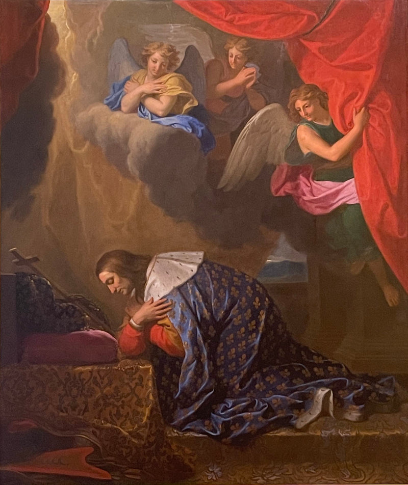 Saint Louis en prière, vénérant la couronne d'épines - Charles Le Brun