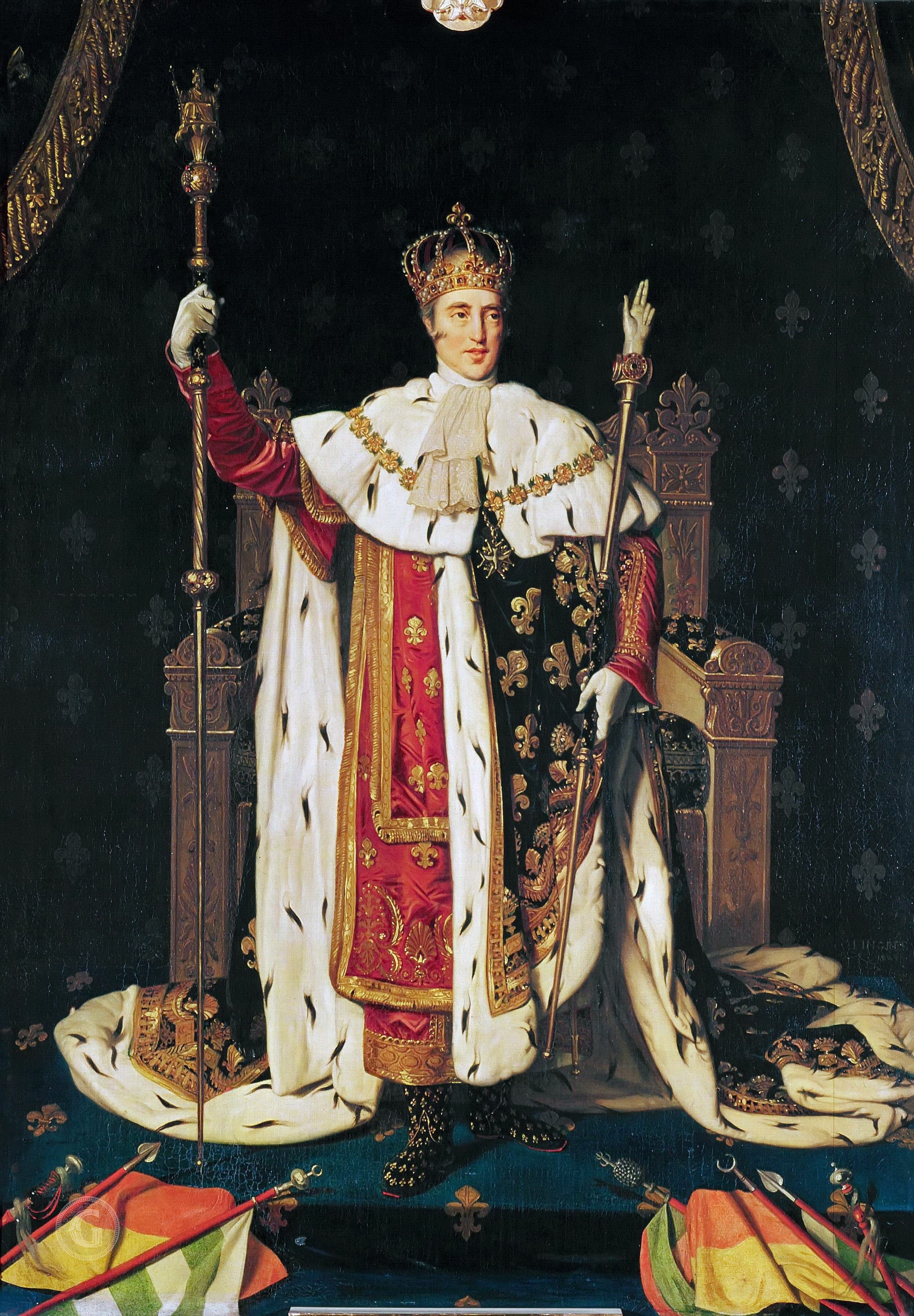 Charles X kruunajaispuvussa - Jean-Auguste-Dominique Ingres