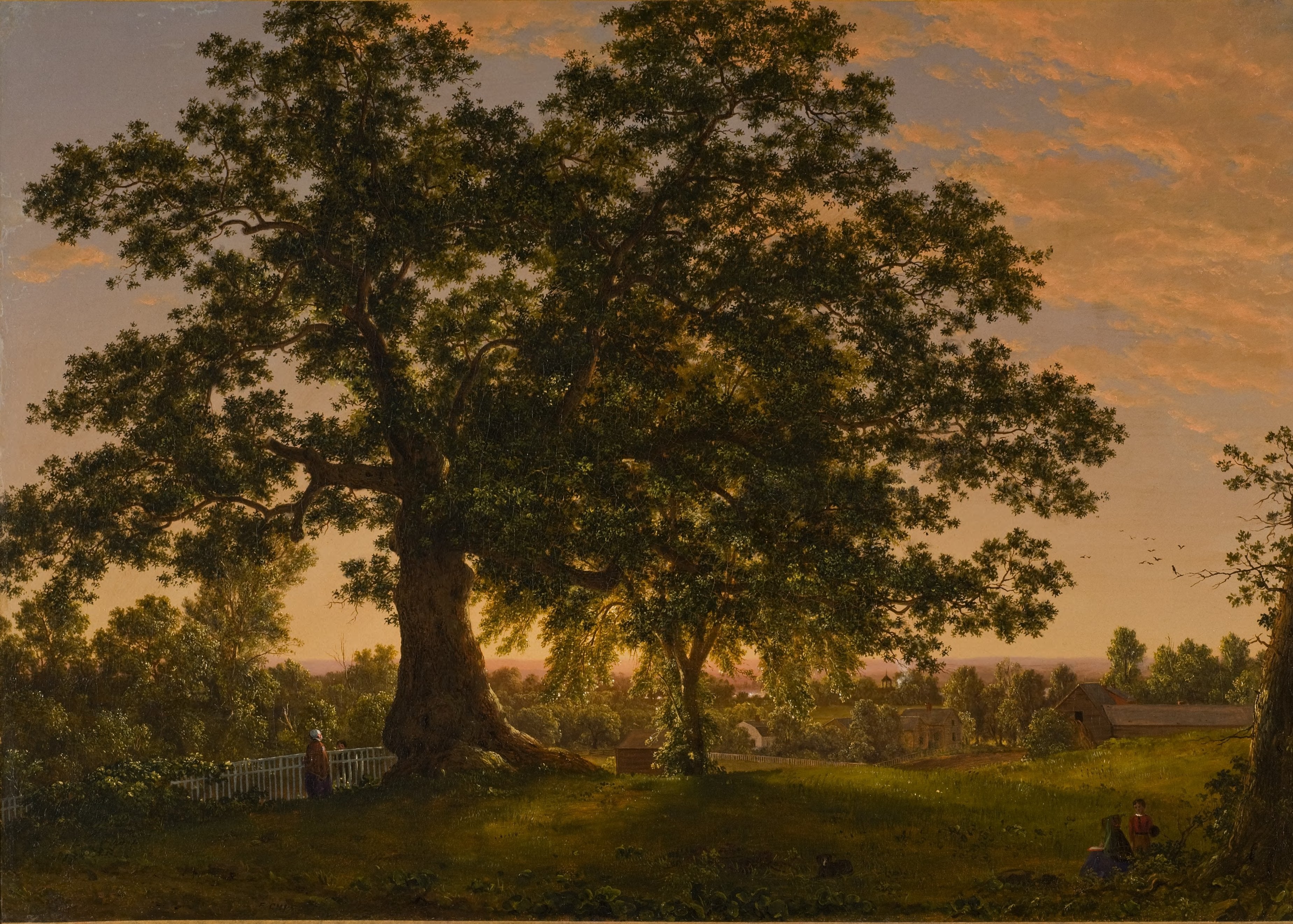 Le Charter Oak à Hartford - Frederic Edwin Church