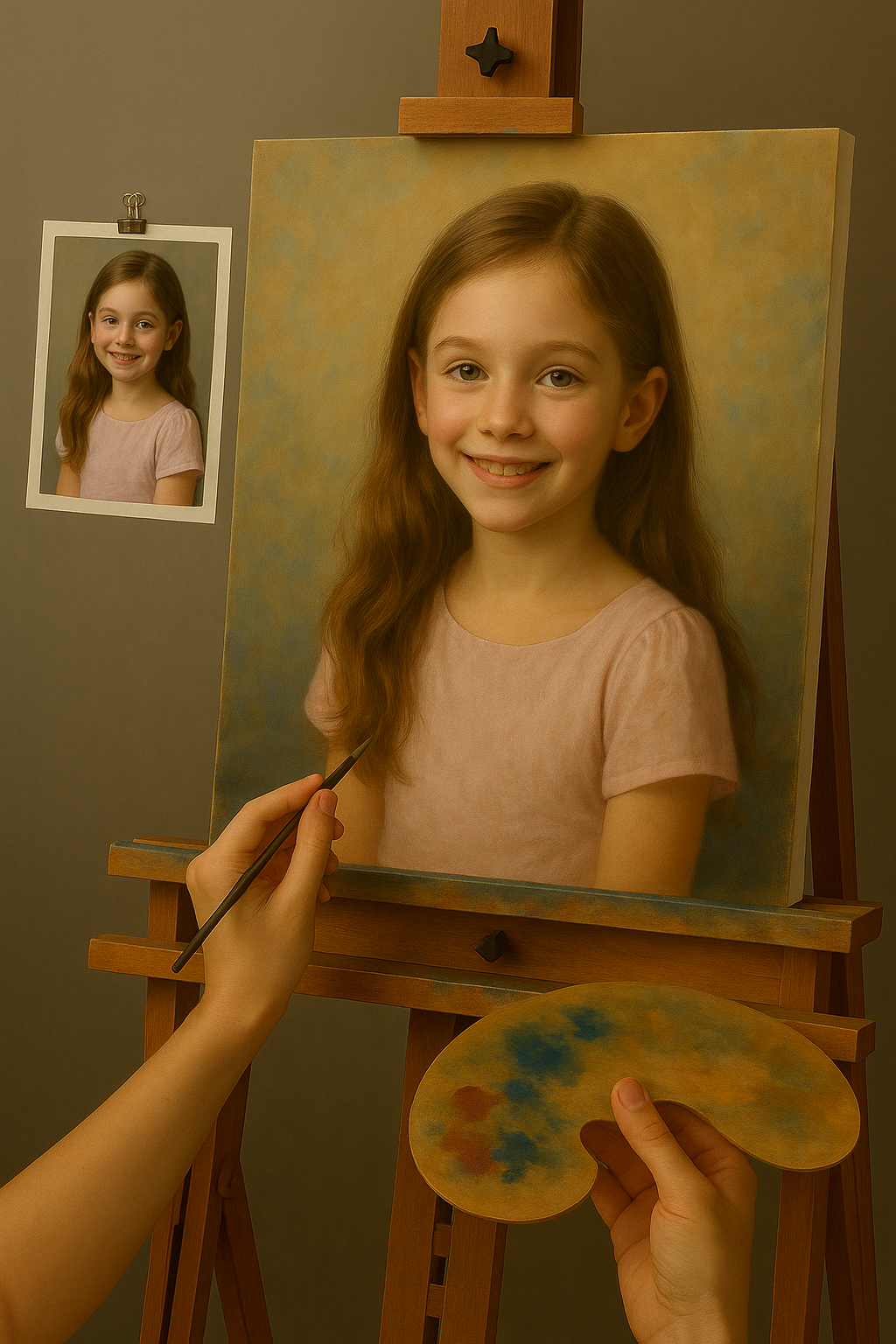 🎨 Räätälöity lapsen taulu – Uniikki öljymaalaus