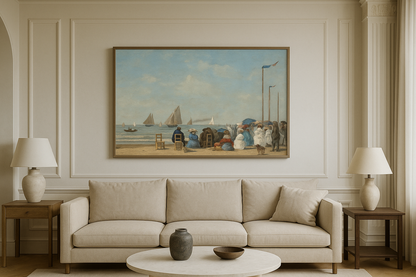 🏖️ Rantakohtaus Trouvillessa – Eugène Boudin (1863)