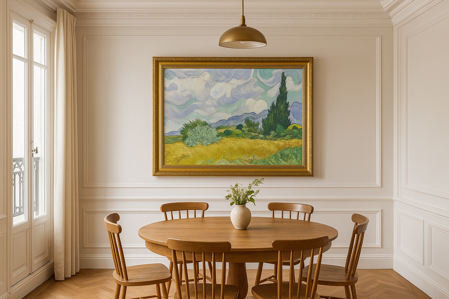 🖼️ Vehnäpelto ja sypressi – Vincent van Gogh (1889)