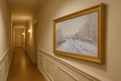 Lumi peittää kadun Argenteuilissa – Claude Monet, 1875