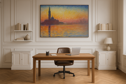 "Pyhä Yrjö Suurella iltahämärässä" Claude Monet'n teos (1908)