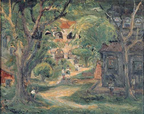 Le Nouveau Bâtiment, Chen Cheng-po, 1943, huile sur toile
