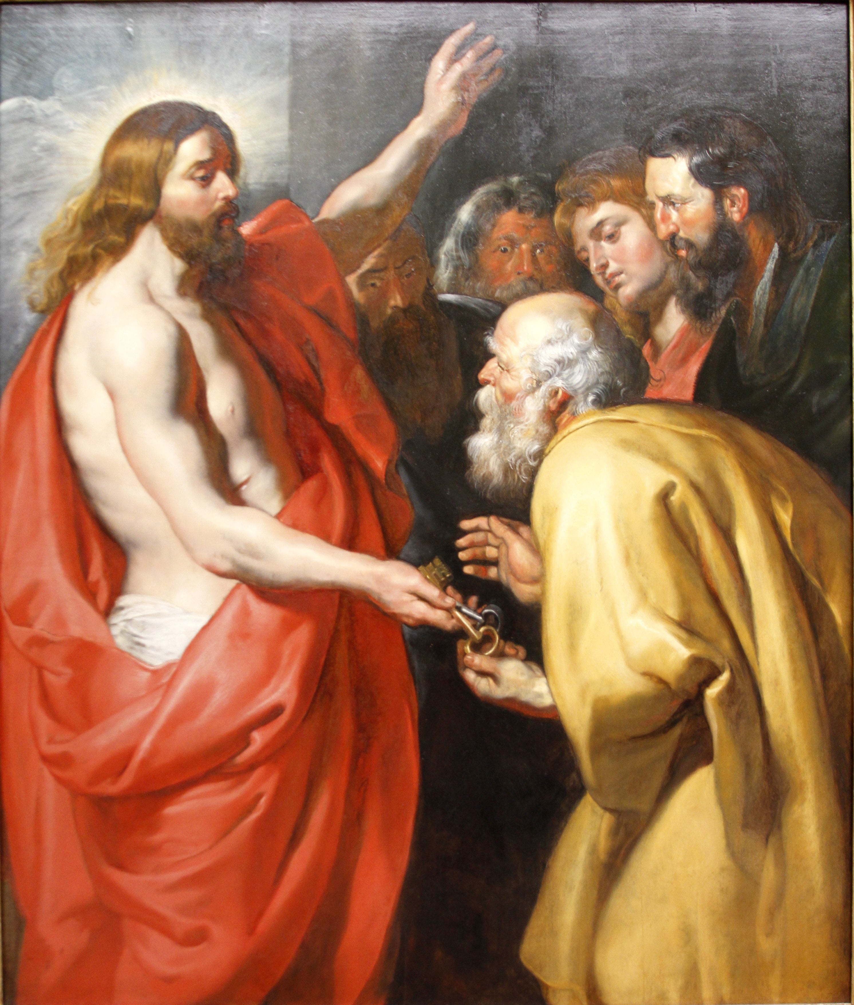 Kristus antaa avaimet pyhälle Pietarille - Peter Paul Rubens