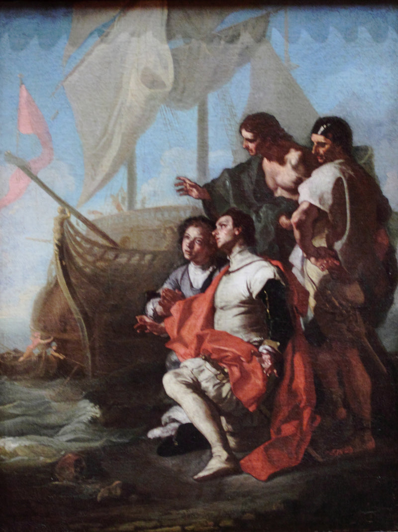 Christophe Colomb saapuu Amerikkaan - Francesco Solimena