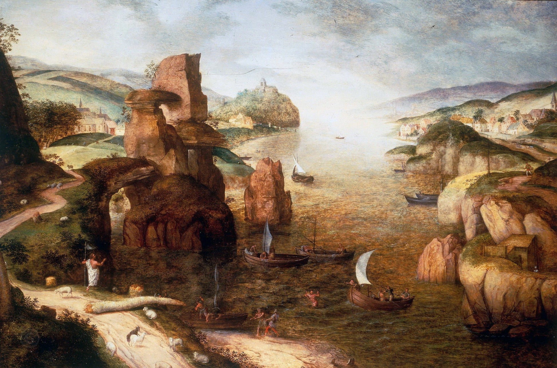 Le Christ et les apôtres au lac de Tibériade - Pieter Brueghel the Elder