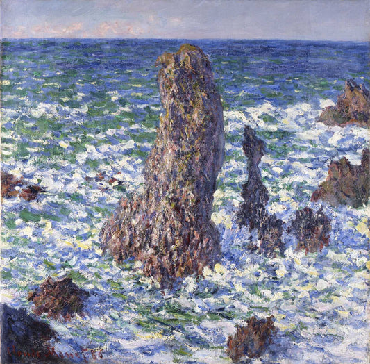 Port-Cotonin pyramidit, auringonvaloefekti – Monet 1886