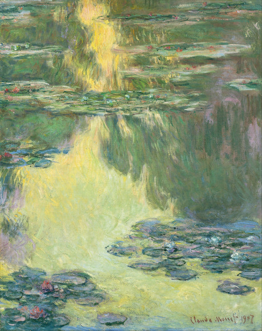 Reproduction du tableau « Les Nymphéas - Claude Monet » par Alpha Reproduction en peinture à l’huile
