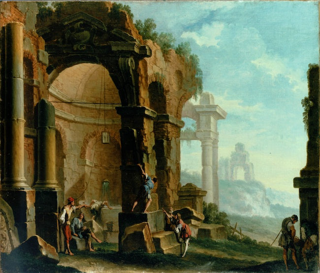 Ruines antiques avec des personnages - Sebastiano Ricci - Alpha Reproduction