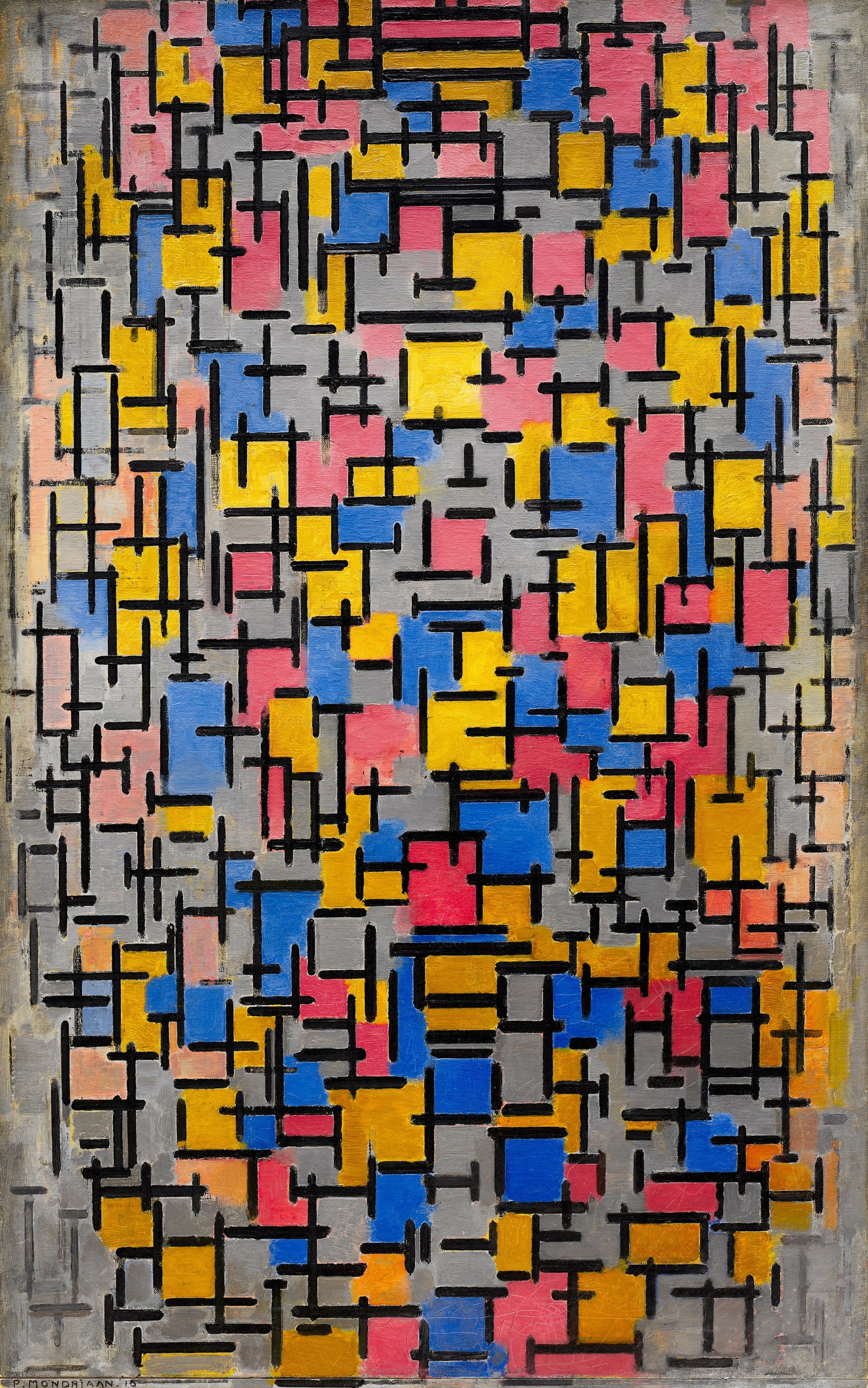 Reproduction du tableau « Composition - Piet Mondrian » par Alpha Reproduction en peinture à l’huile