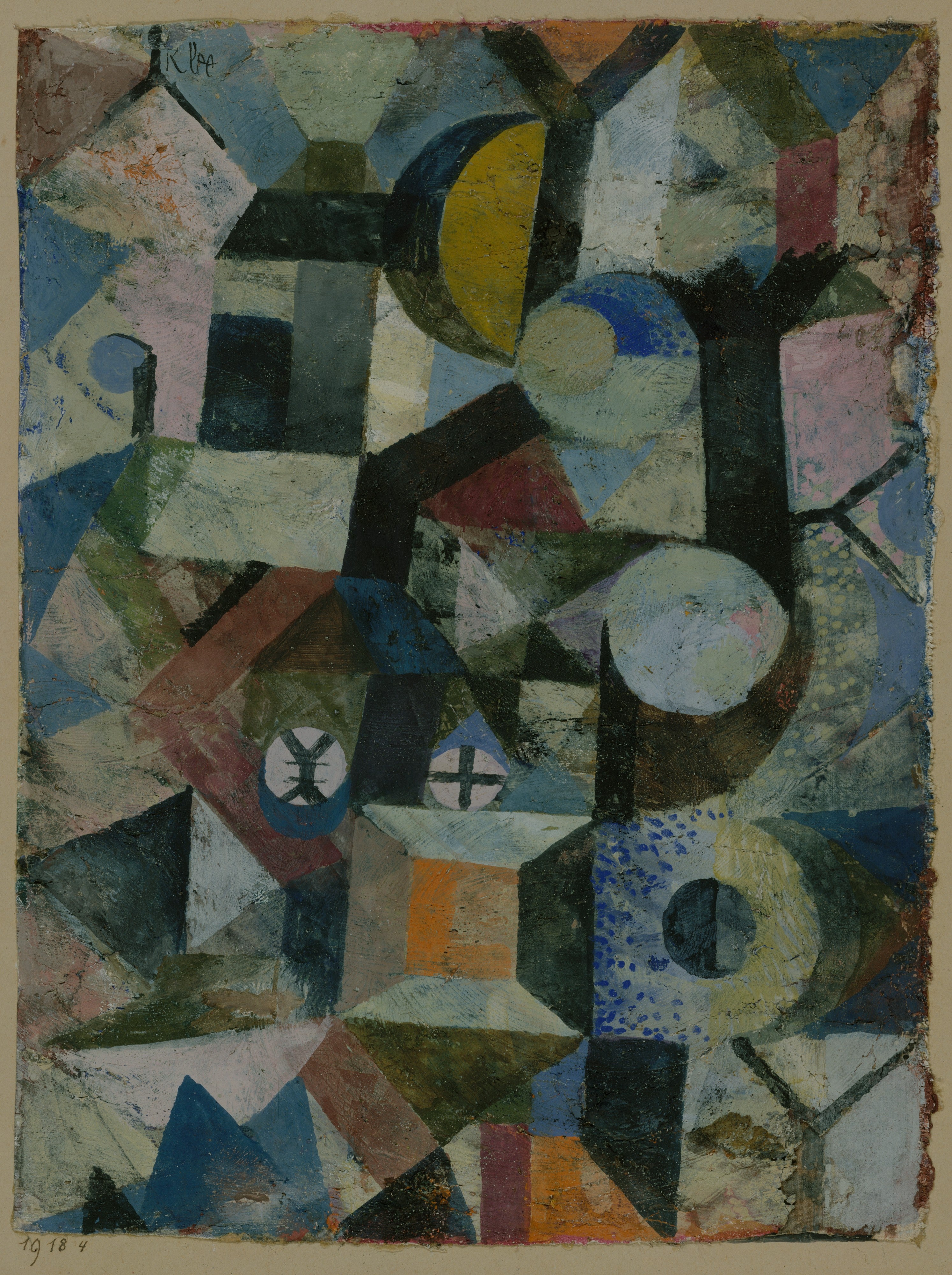 Koostumus Keltaisesta Puolikuusta ja Y:stä - Paul Klee