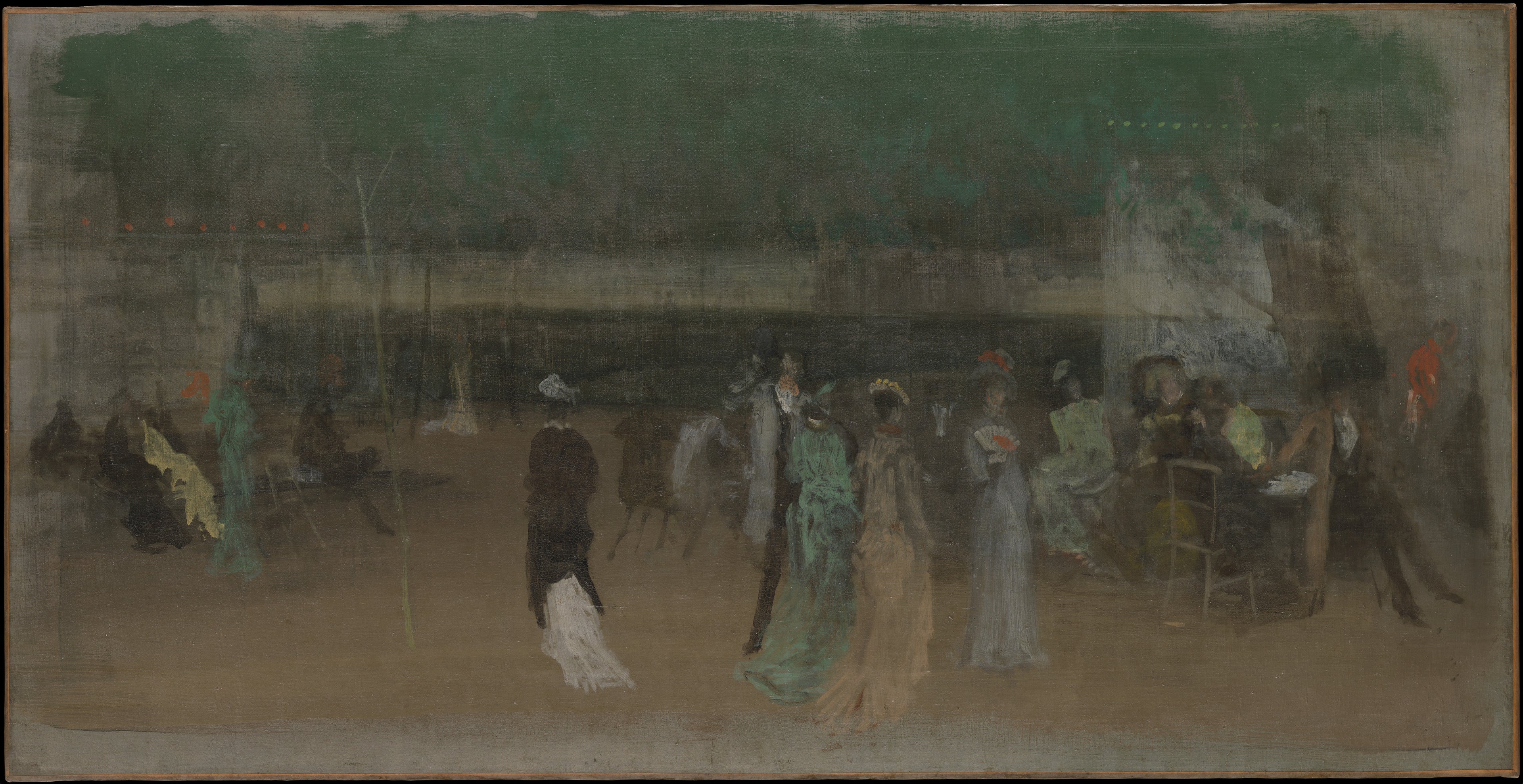 Reproduction du tableau « Jardins de Cremorne, n° 2 - James Abbott McNeill Whistler » par Alpha Reproduction en peinture à l’huile