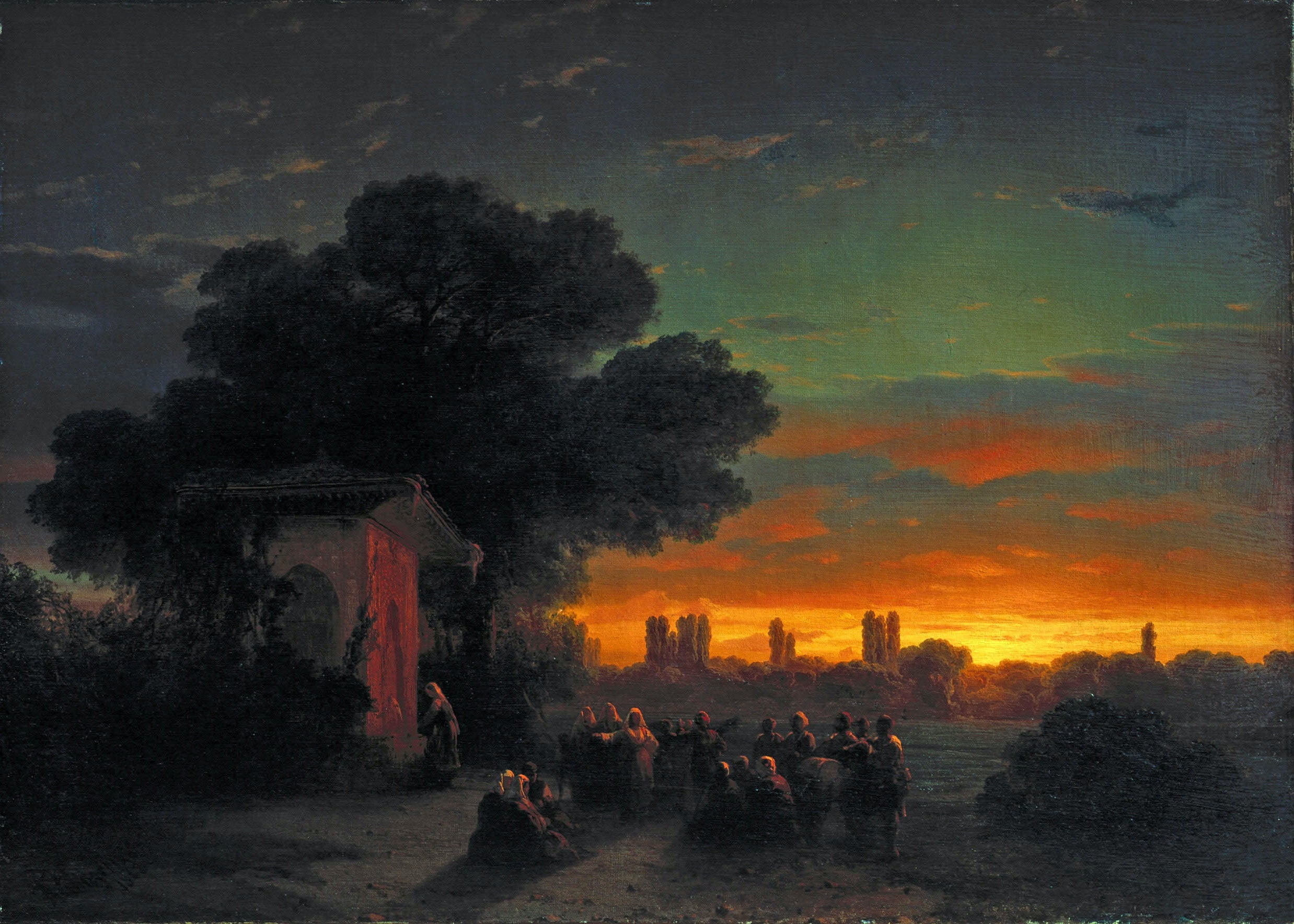 Voir en Crimée au coucher du soleil - Ivan Aïvazovski