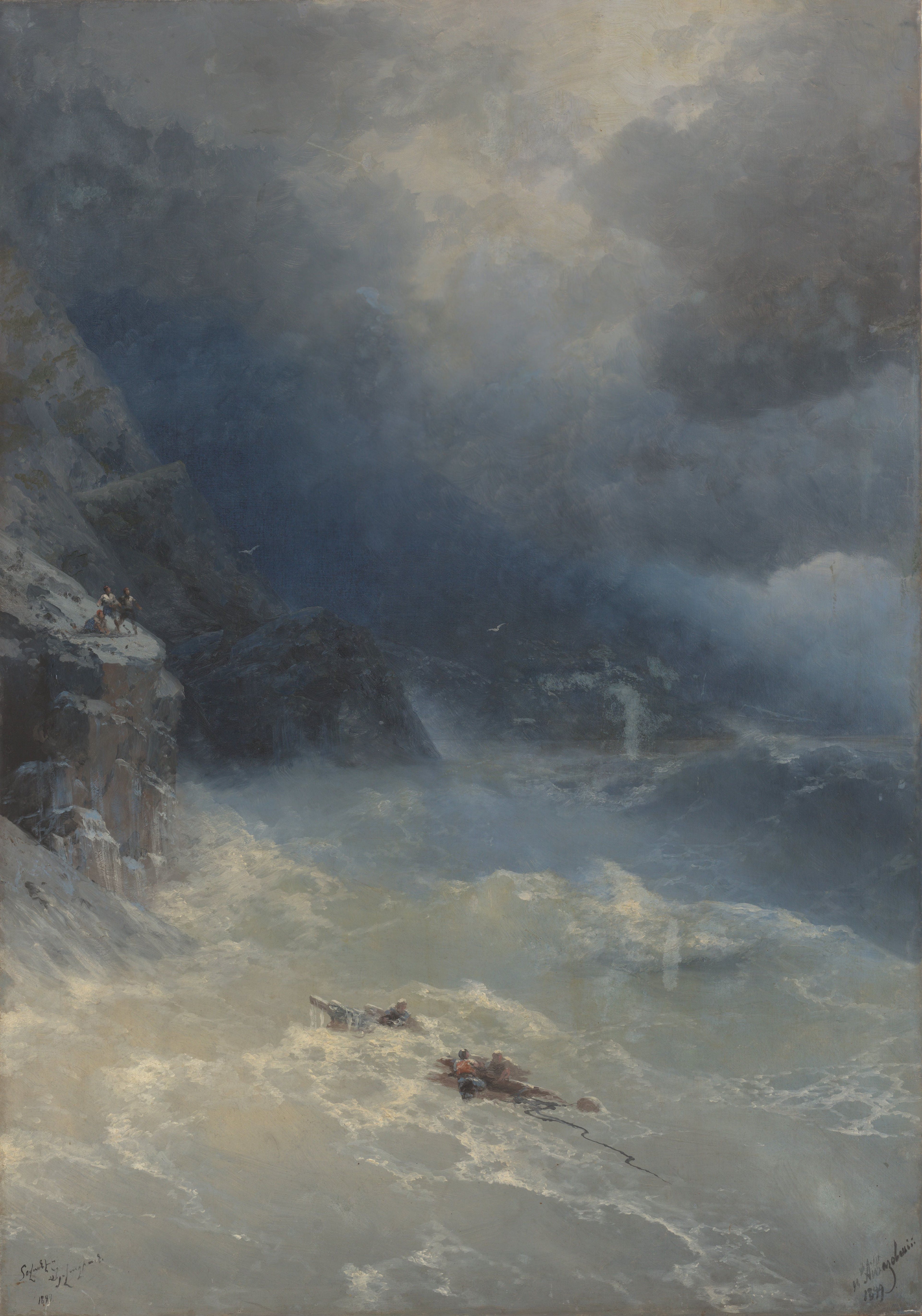La tempête au cap Aya - Ivan Aïvazovski