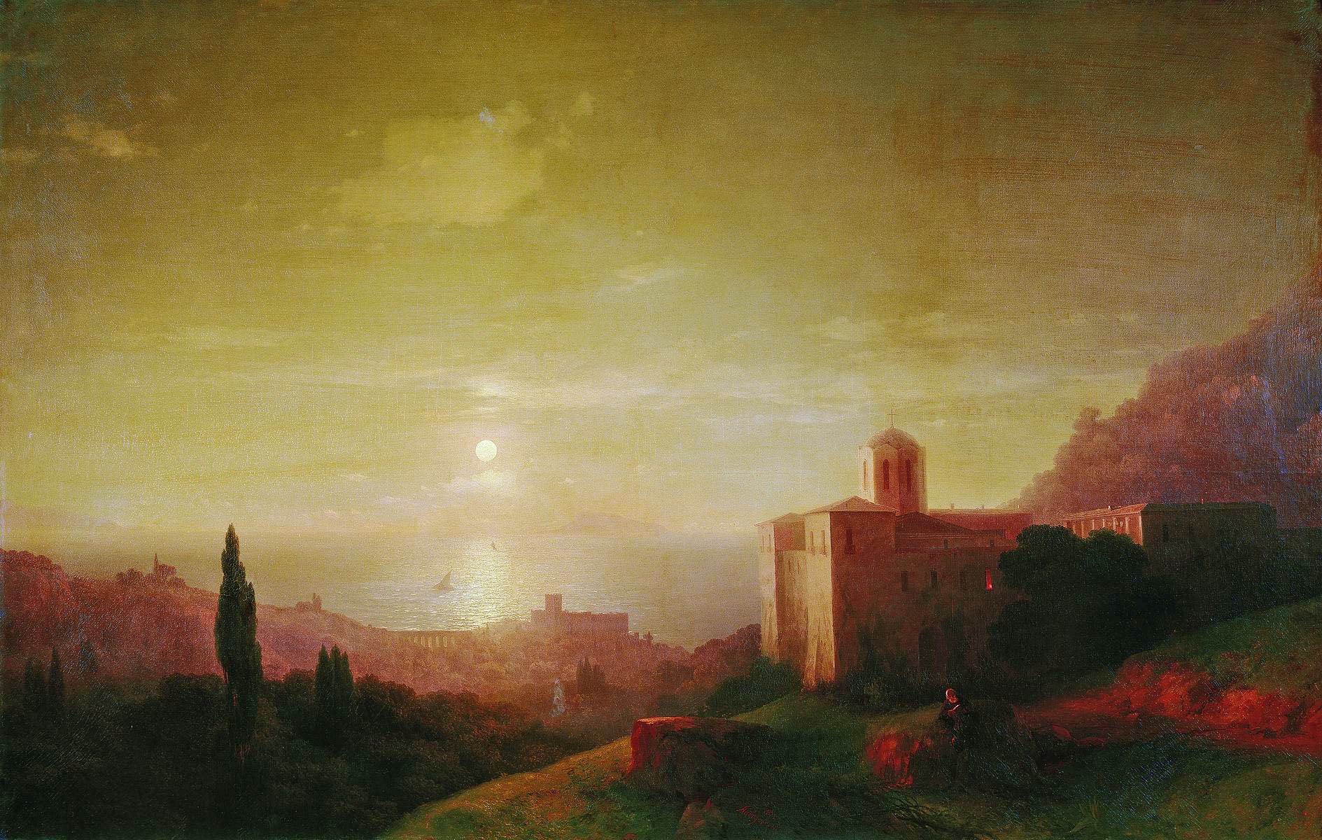 Nuit au clair de lune au bord de la mer en Crimée - Ivan Aïvazovski