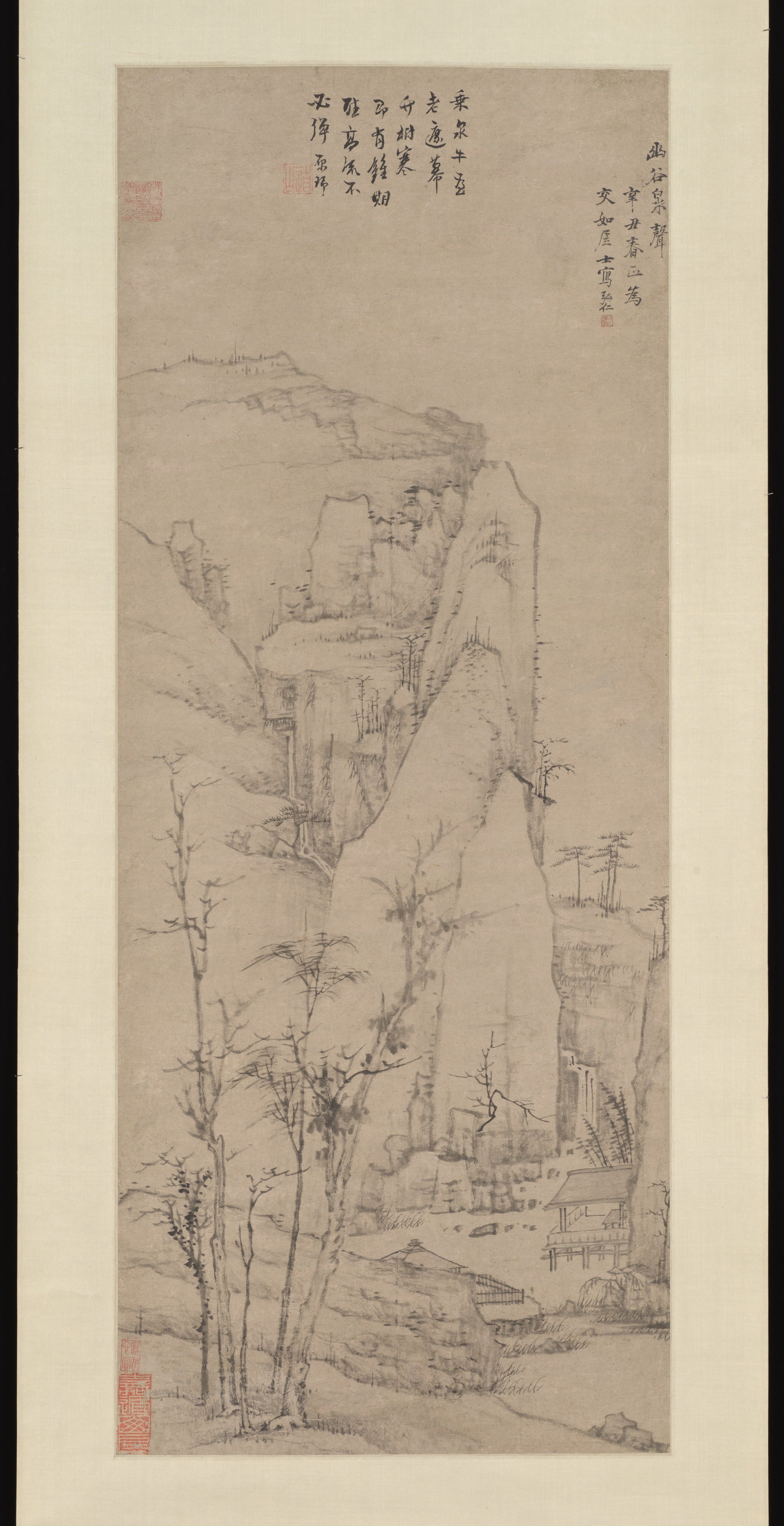 The Sound of Spring in a Lonely Valley, Hongren, 1661 — peinture chinoise