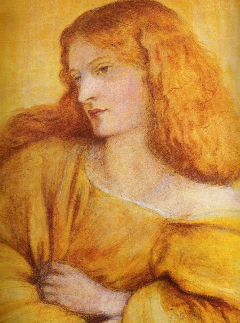 Nainen keltaisessa - Dante Gabriel Rossetti