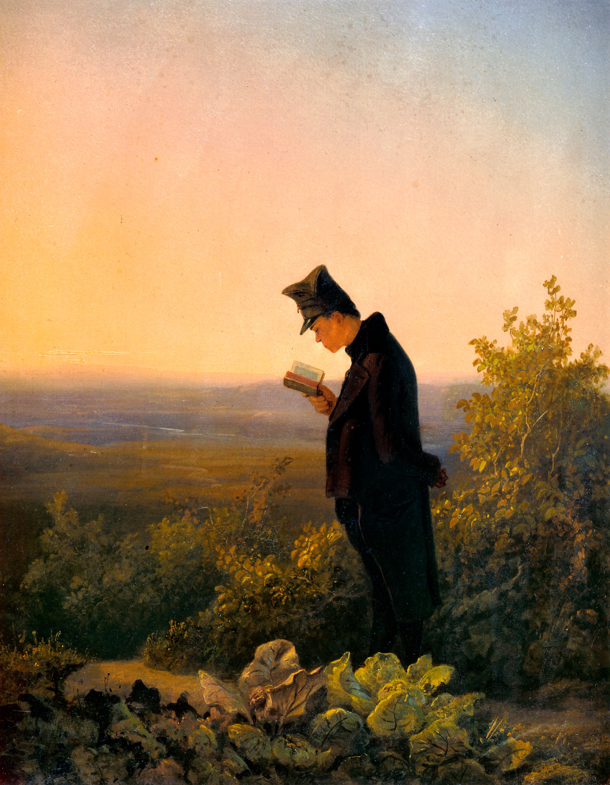 Breviarin lukeminen, illalla - Carl Spitzweg