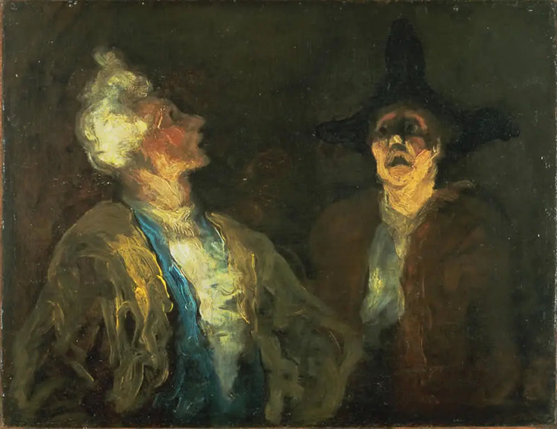 Kaksi näyttelijää (komediascene) - Honoré Daumier