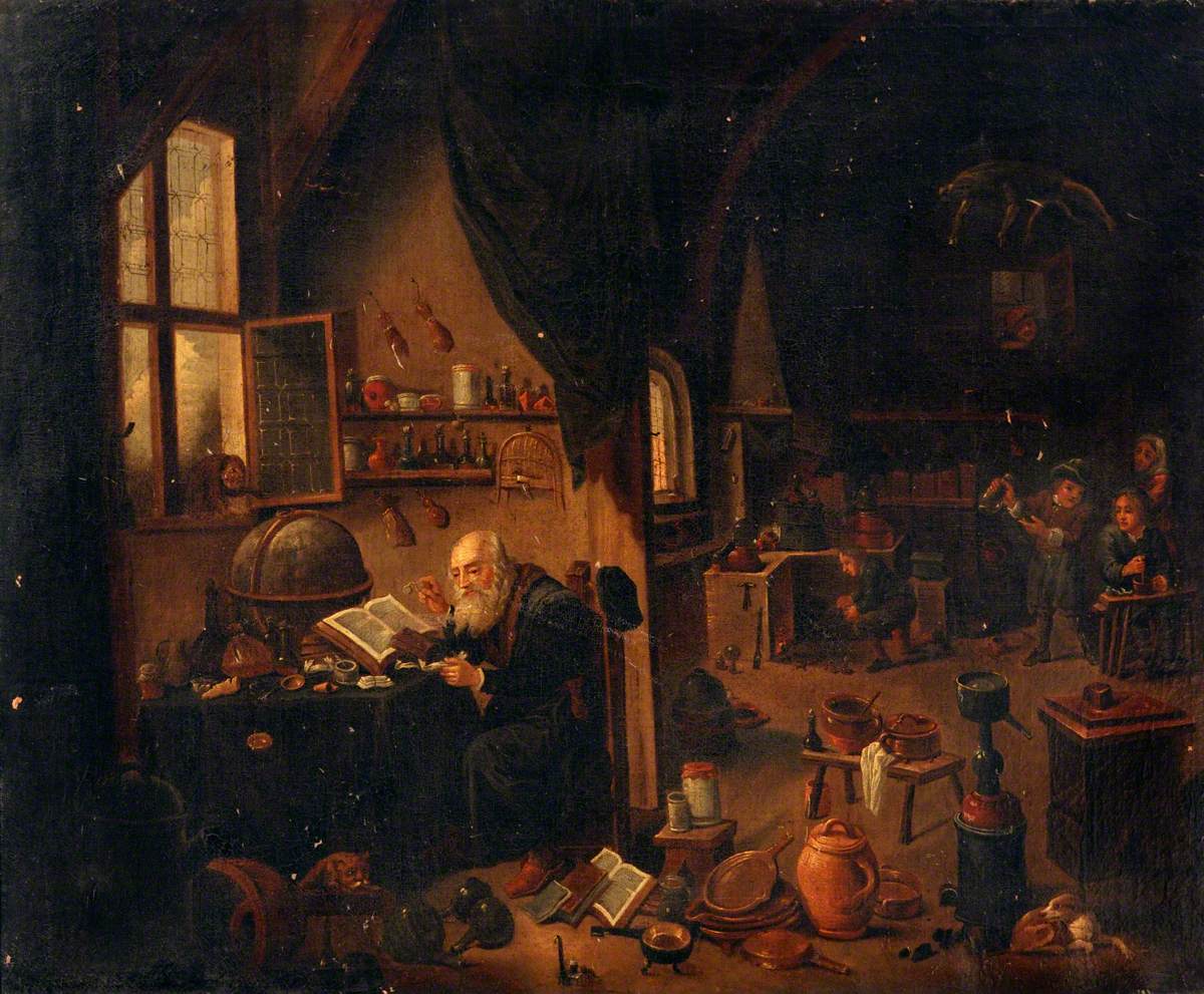 Un alchimiste dans son laboratoire - David Teniers le Jeune