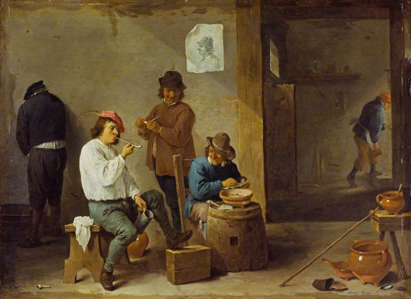 Fumeurs autour d'un tonneau - David Teniers le Jeune