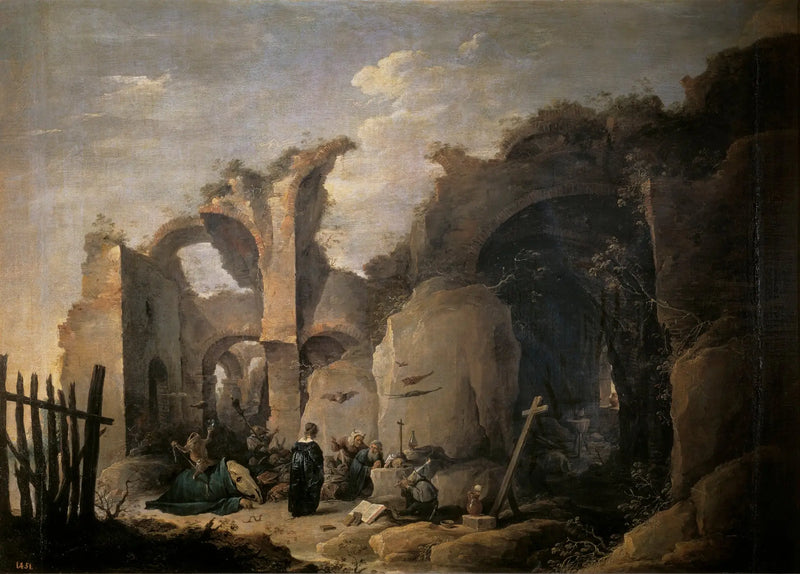 Pyhän Antoniuksen kiusaukset Abbe - David Teniers nuorempi