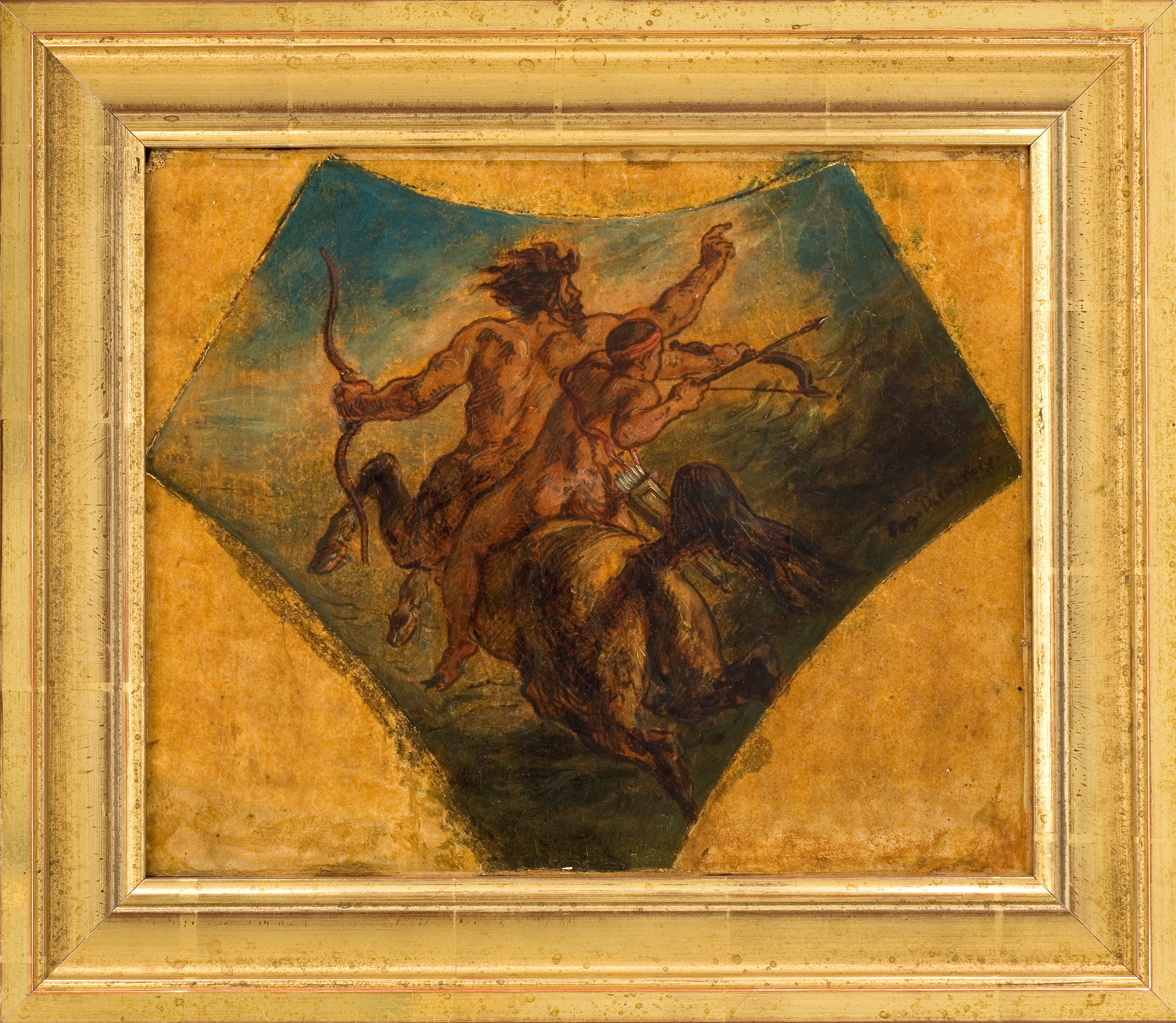 Reproduction du tableau « L'éducation d'Achille - Eugène Delacroix » par Alpha Reproduction en peinture à l’huile