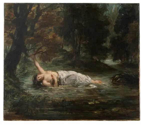Ofelian kuolema - Eugène Delacroix
