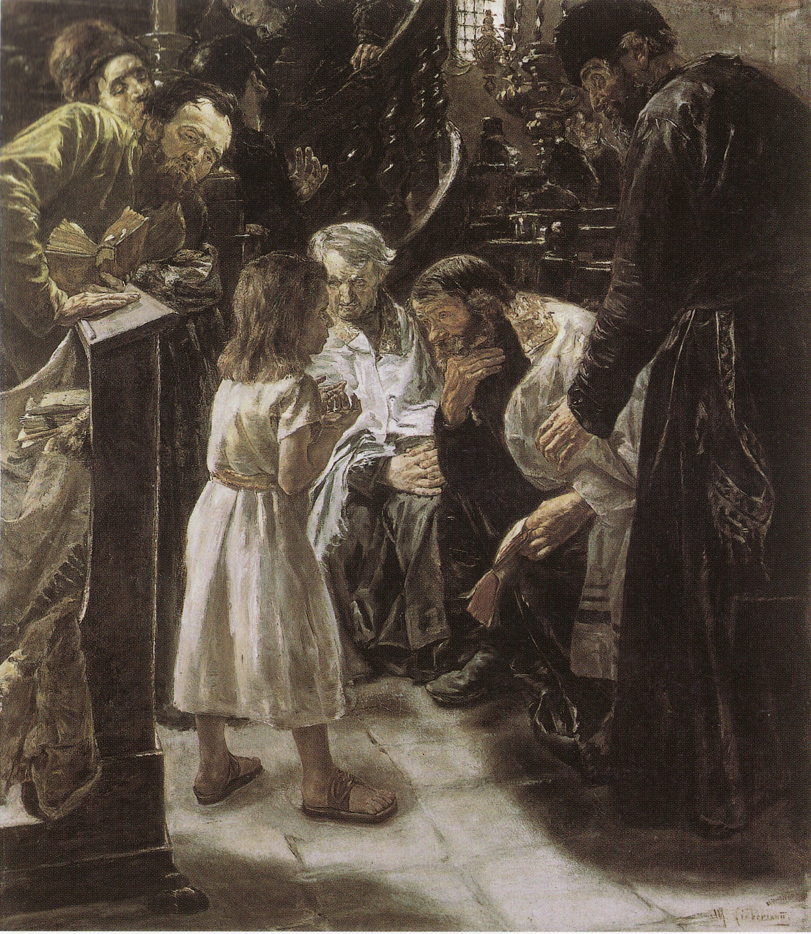 Jeesus opettajien keskellä - Max Liebermann