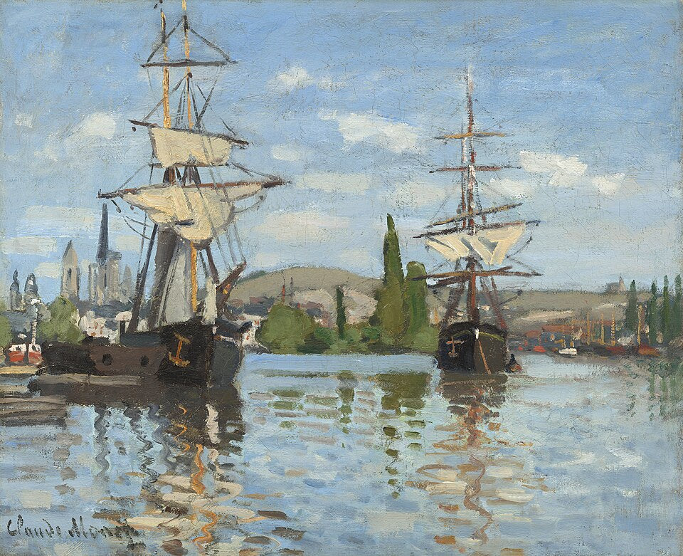Laivoja Rouenissa Seinessä - Claude Monet