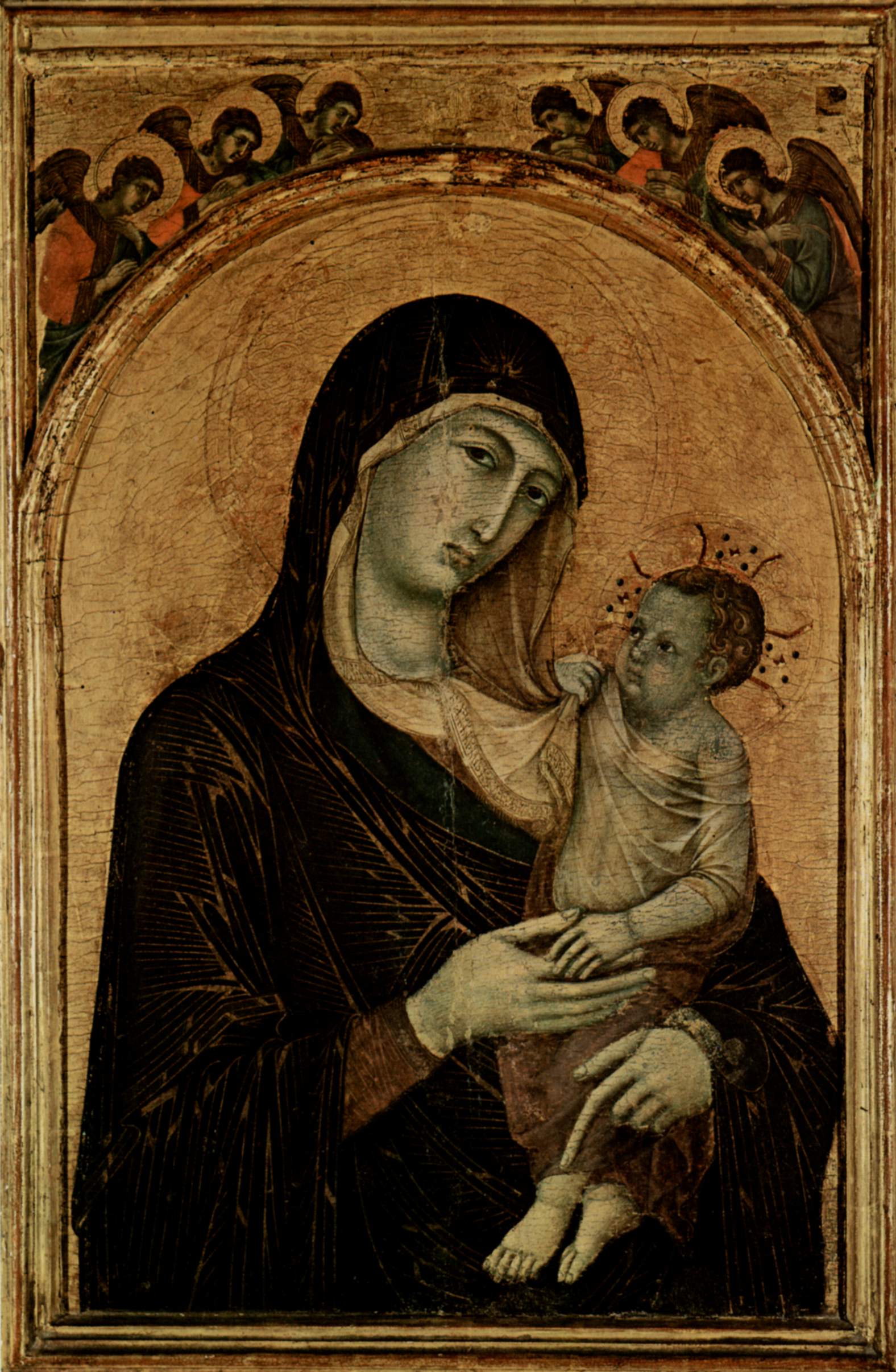 Vierge à l'Enfant et six Anges - Duccio di Buoninsegna