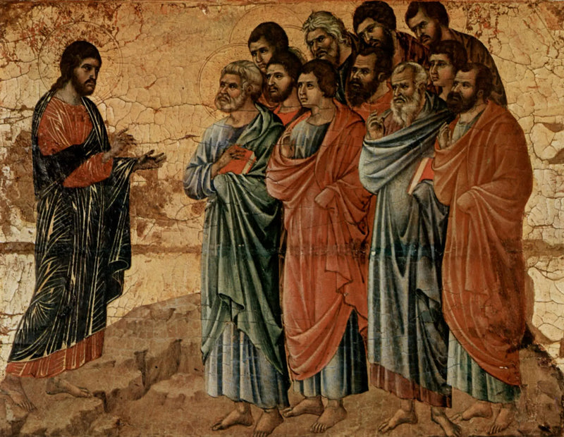 Kristus ilmestyy opetuslapsille Galilean vuorella - Duccio di Buoninsegna