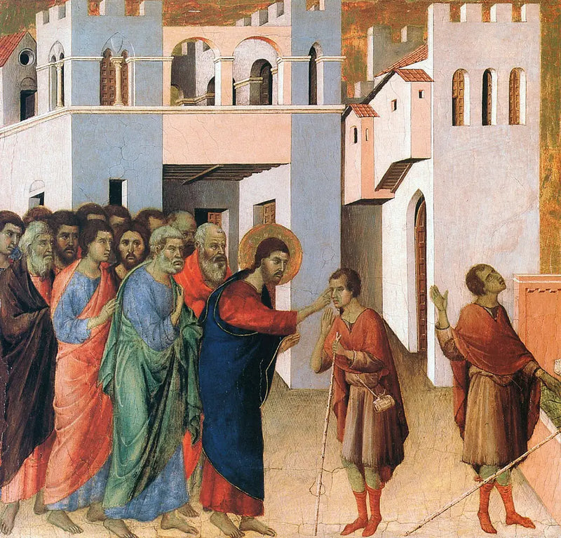 Miehen parantuminen, joka syntyi sokeana - Duccio di Buoninsegna