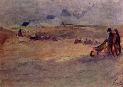 Maisema dyynien ja hahmojen kanssa - Vincent van Gogh