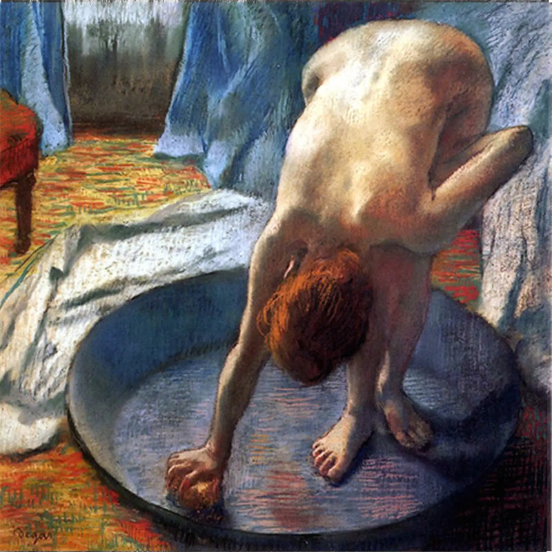 Nainen pesuastiassa - Edgar Degas